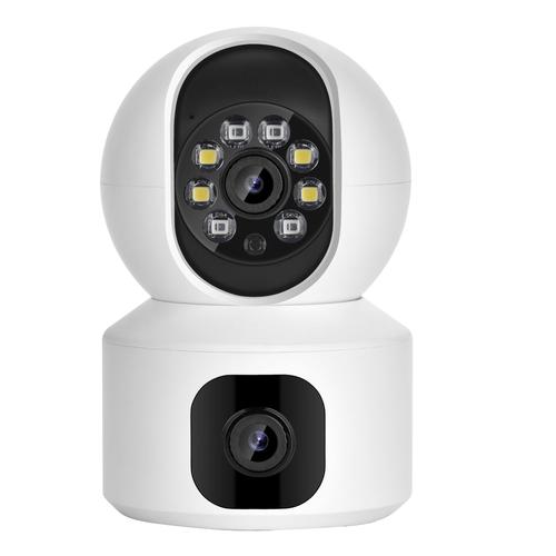 全彩夜视双目wifi摄像头 无线监控器家用 手机远程高清摄像头